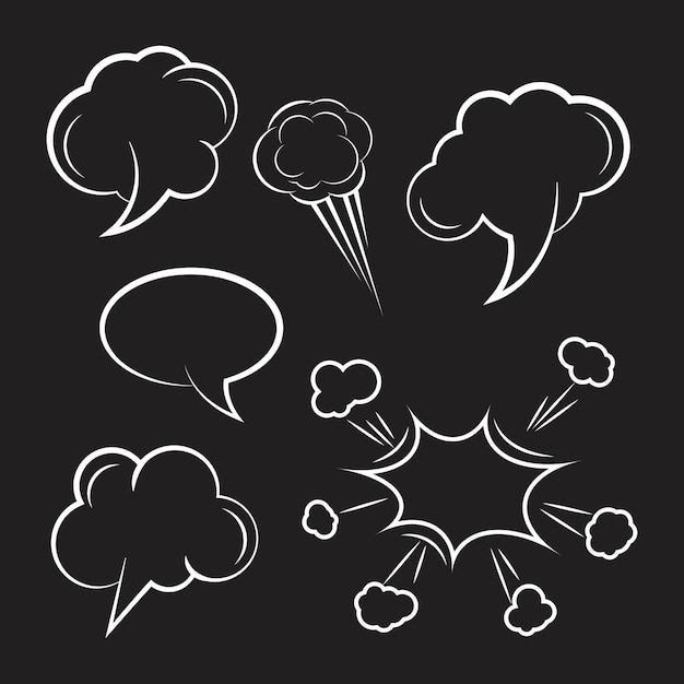 Cloud comic book design element vector