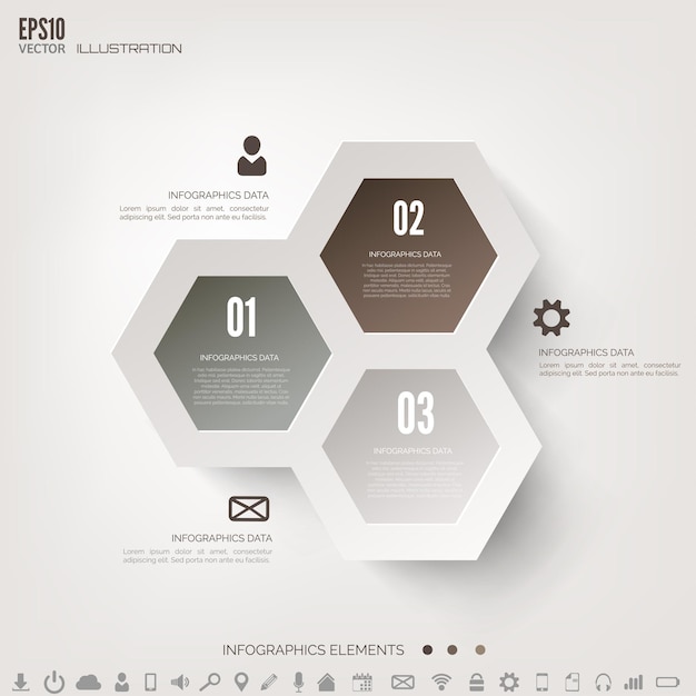 Cloud computing achtergrond met web iconen sociale netwerk mobiele app infografische elementen