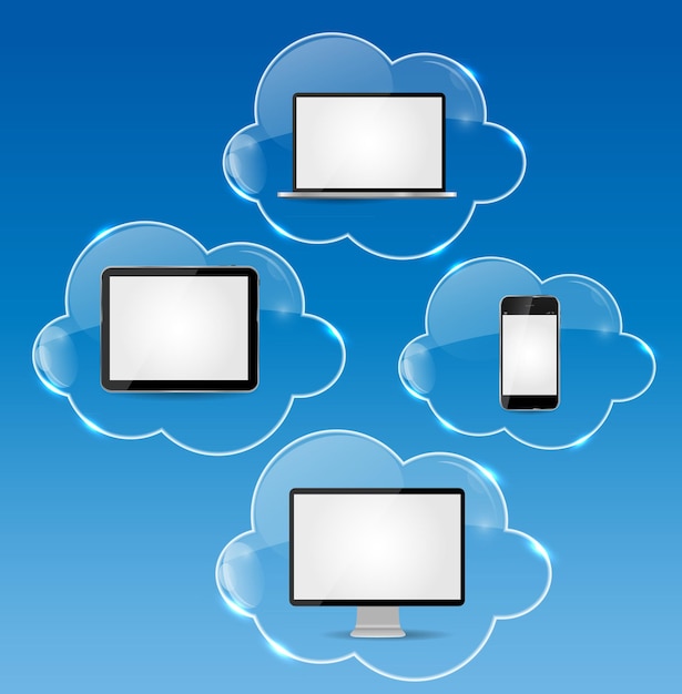 Cloud Computing Business Concept Vector Illustration. EPS10