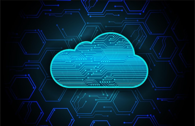 Cloud computing circuit future technology concept background