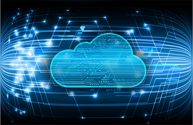 cloud computing circuit toekomstige technologie concept achtergrond