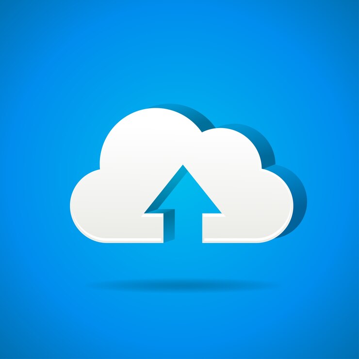 Vector cloud computing concept background