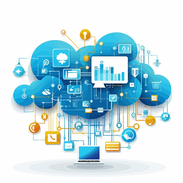 Vector cloud_computing_concept_vector_illustrated