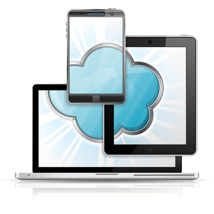 Vector cloud computing concept