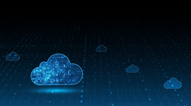 Vector cloud computing concept