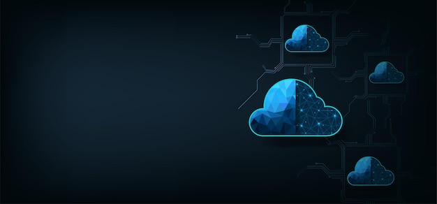 Vettore concetto di cloud computingarchiviazione su cloud con scambio protetto di dati