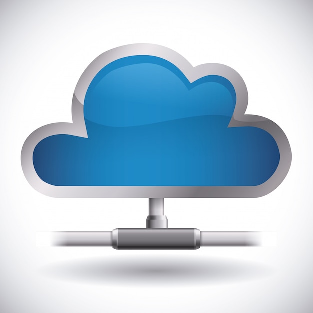 Cloud computing design, vector illustration.