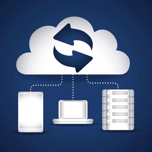 Cloud computing design, vector illustration.