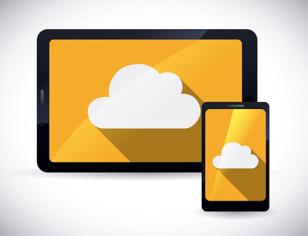 Cloud computing design, vector illustration.