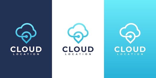 Cloud computing en locatie teken vector ontwerp