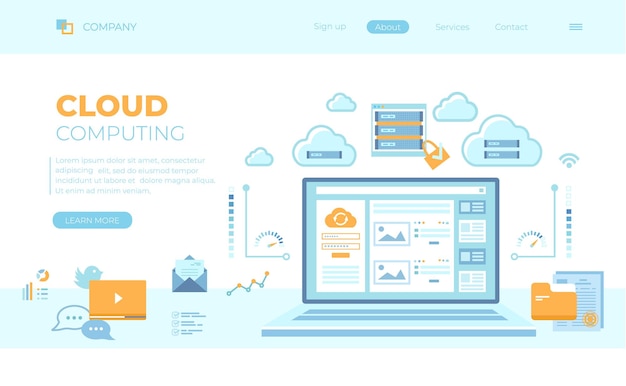 Cloud computing en webservices technologie gegevensopslag hosting verbinding login pagina en pas