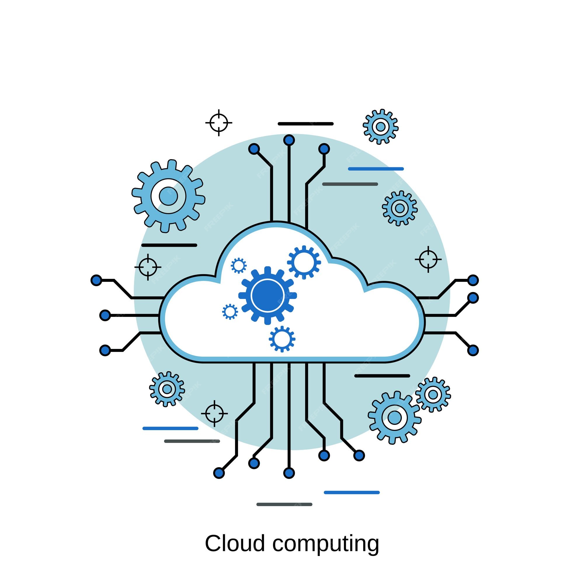 Premium Vector | Cloud computing flat design style vector concept ...