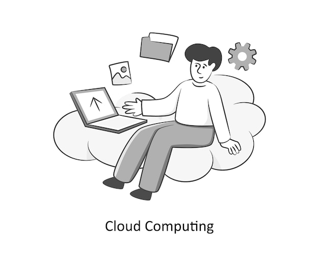 Vettore cloud computing flat style design illustrazione vettoriale illustrazione di stock