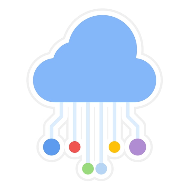 Vector cloud computing icon vector image can be used for big data