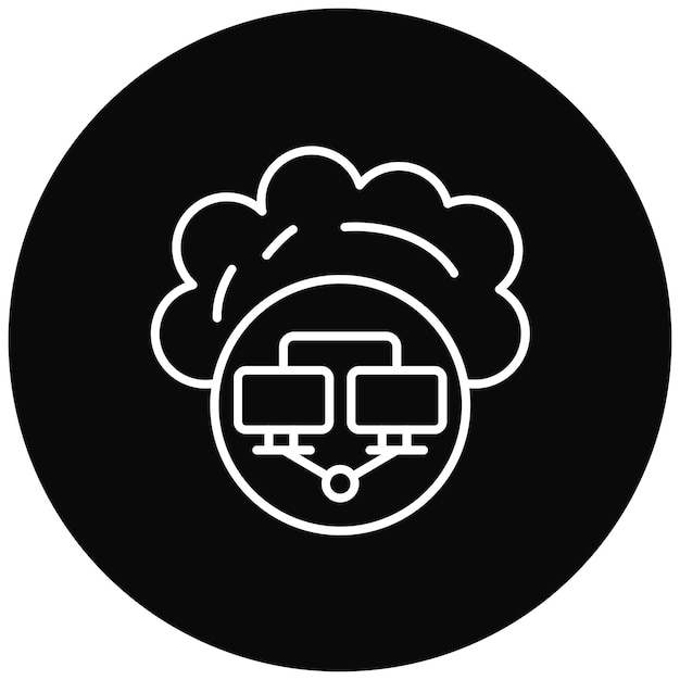cloud computing icon vector image can be used for web hosting