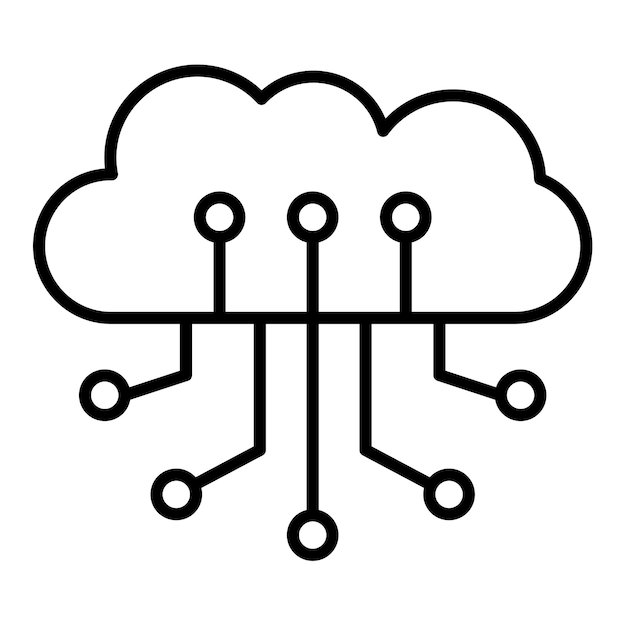 Vector cloud computing icon