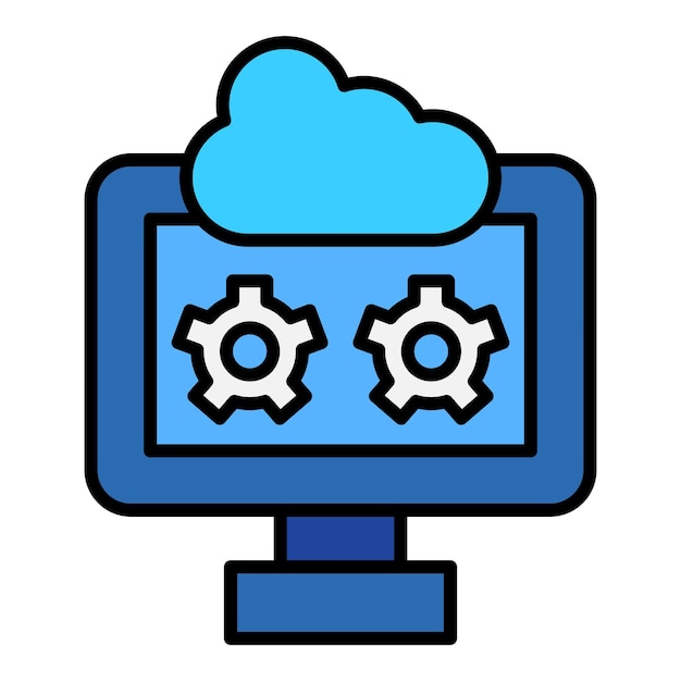 Vector cloud computing icon