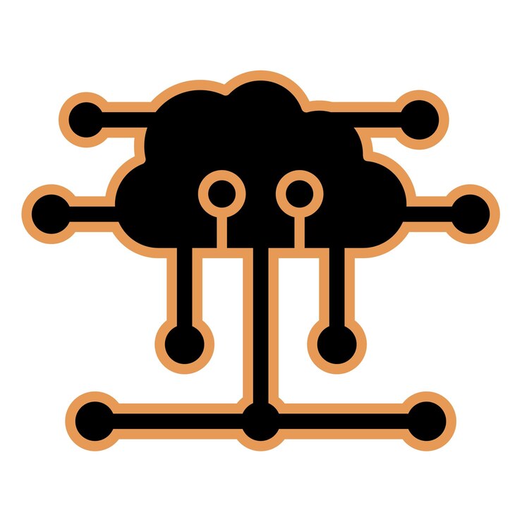 Vector cloud computing icon
