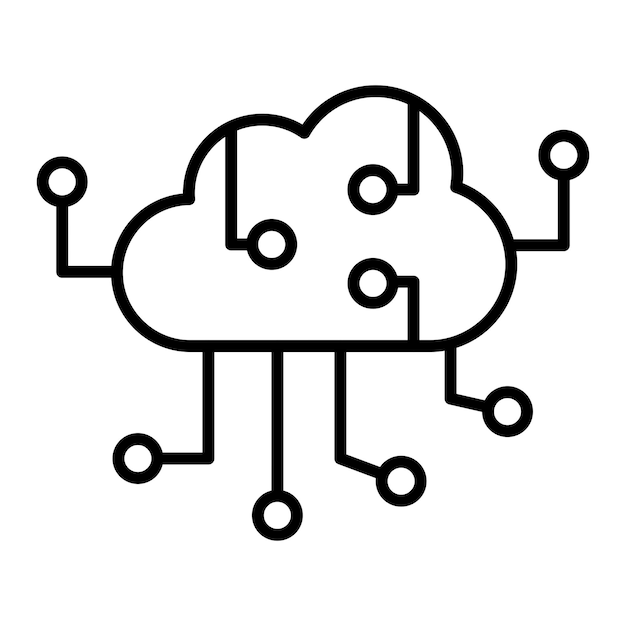 Vector cloud computing icon