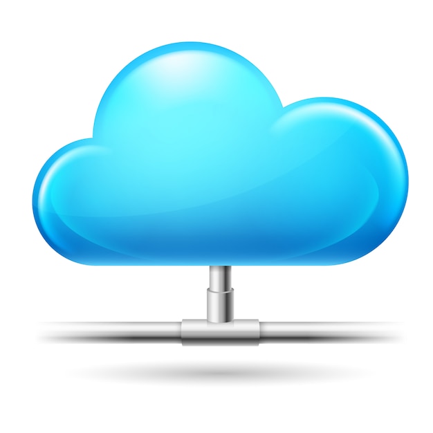 Cloud computing. illustratie op witte achtergrond