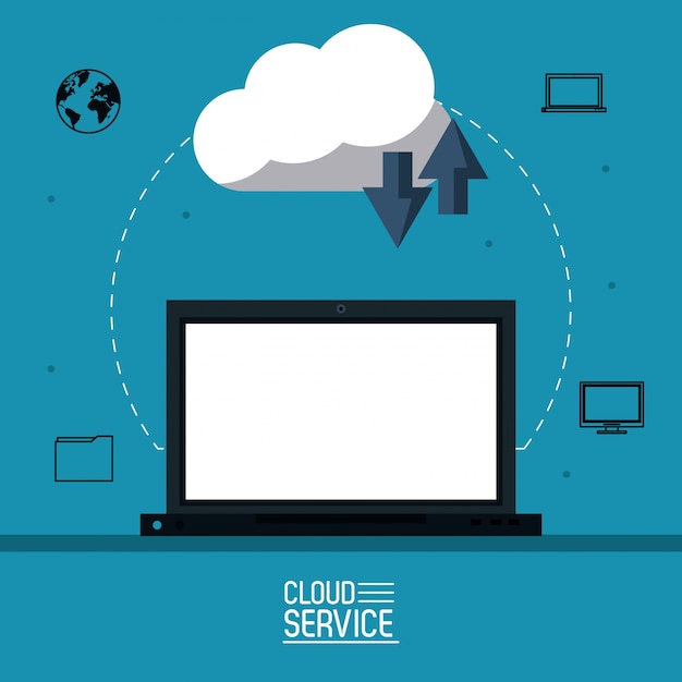 Cloud computing illustration