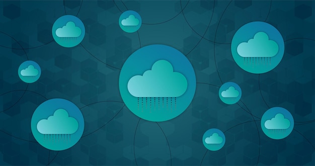 Cloud computing and internet of thing concept Abstract background Vector illustration Eps 10