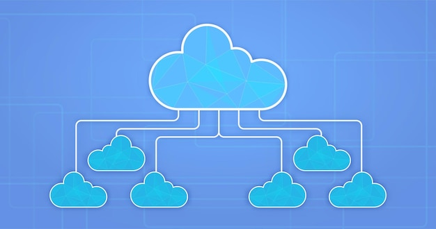 Vector cloud computing and internet of thing concept.