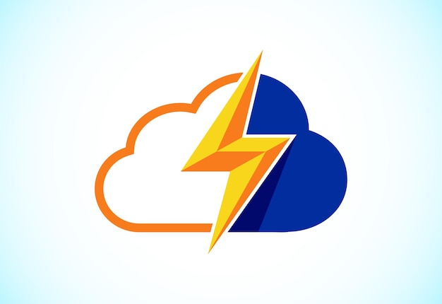 Cloud computing logo teken symbool Cloud systeem technologie vector icon