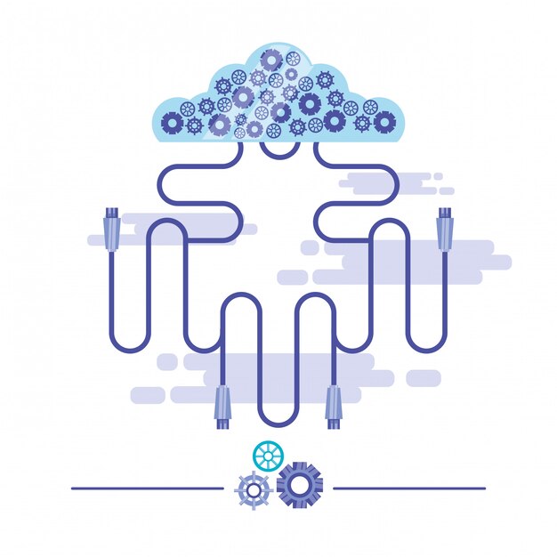 Vector cloud computing met netwerkverbinding