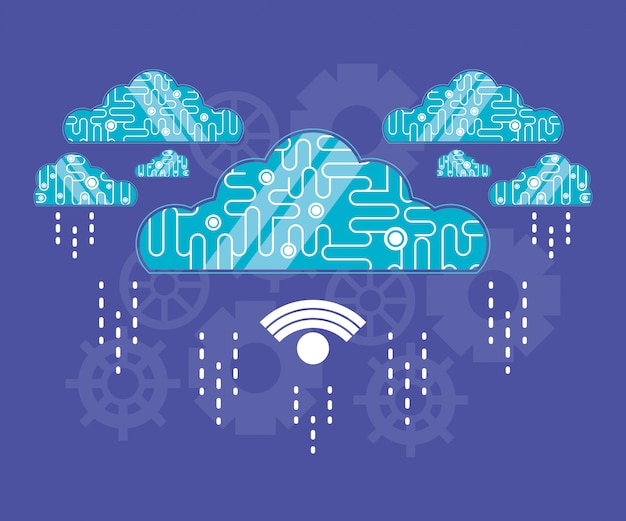 Cloud computing met wifi-verbinding