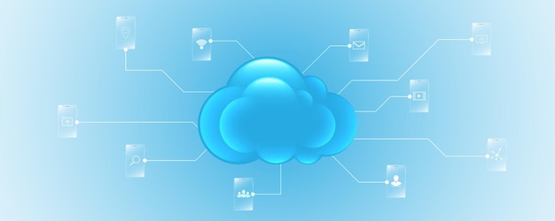 Cloud computing opslag technologie achtergrond cloud technologie digitale data diensten innovatie conceptxDxA