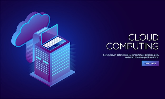 Cloud Computing responsive landing page design.