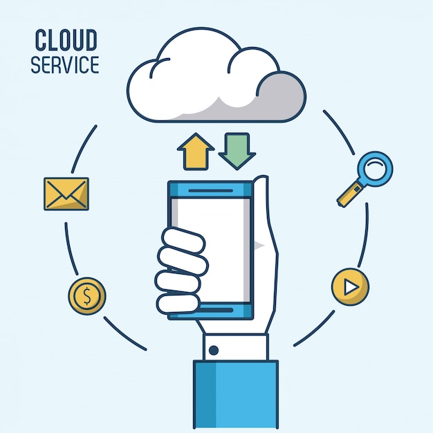 Cloud computing service illustration