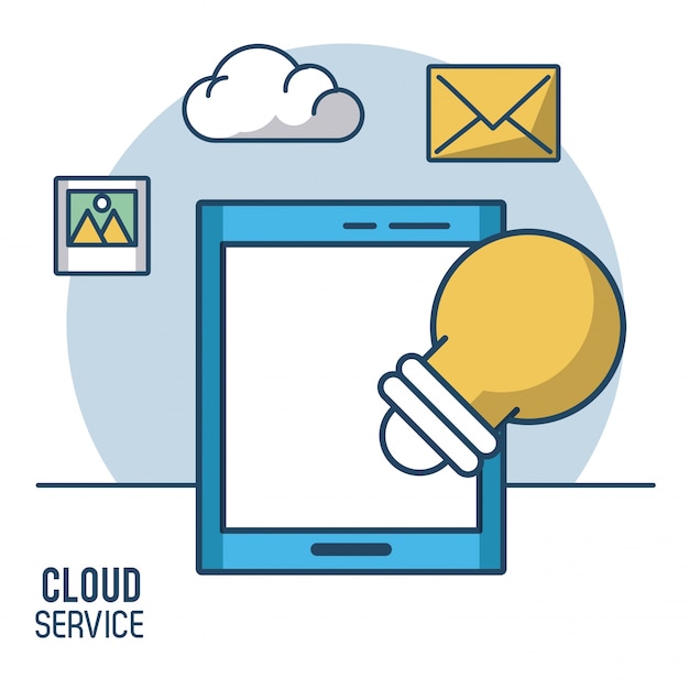 Illustrazione di servizio cloud computing