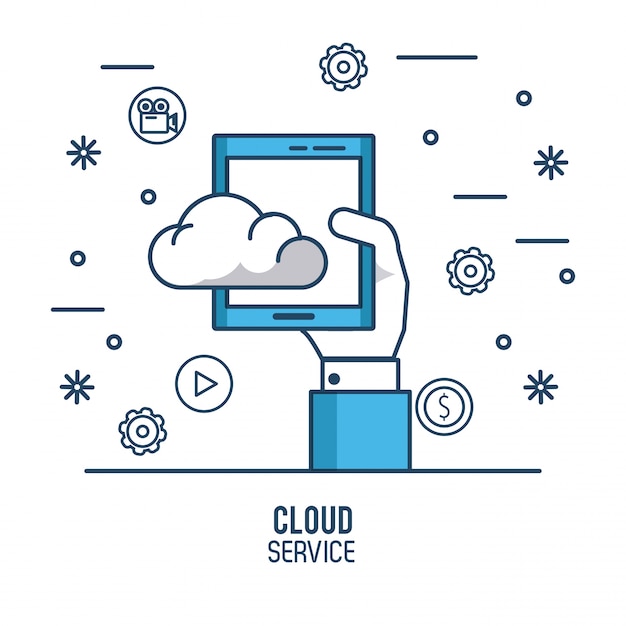 Cloud computing service illustration