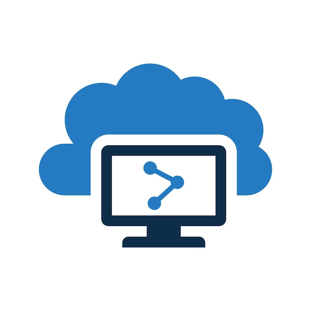 Vector cloud computing sharing icon