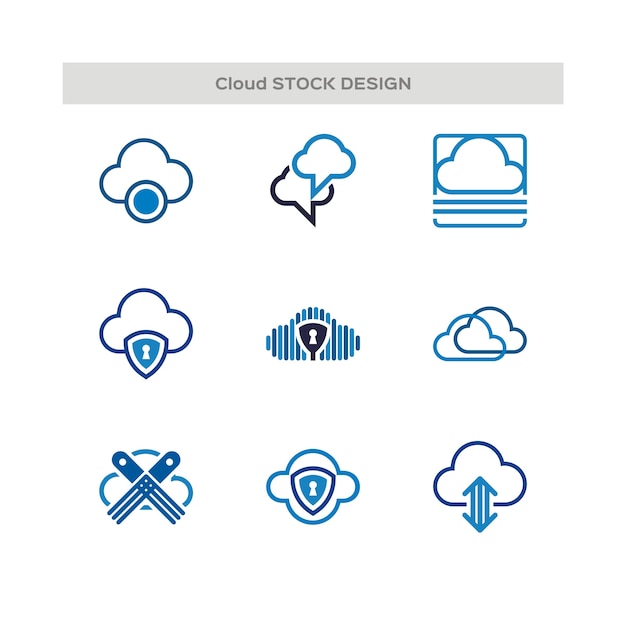 Cloud computing and storage logo