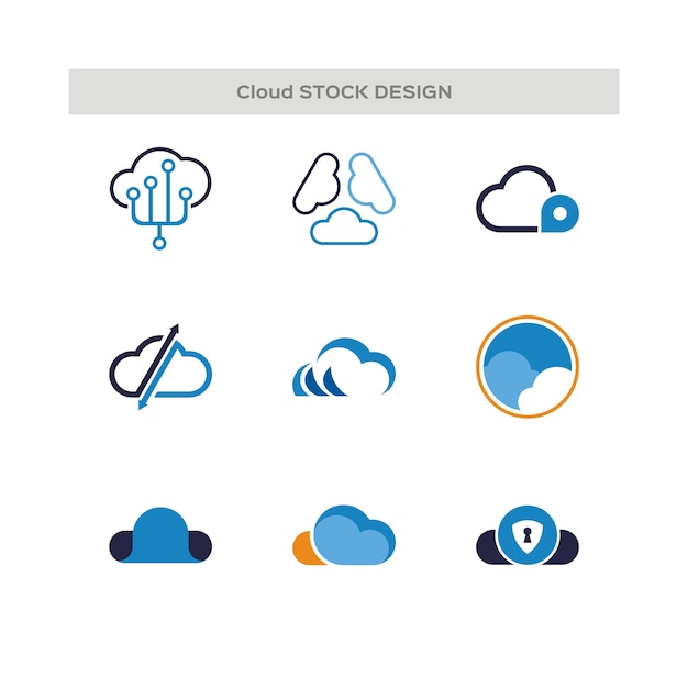 Logo di cloud computing e storage