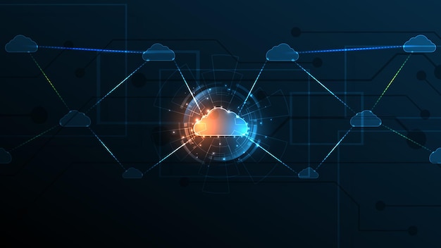 벡터 클라우드 컴퓨팅 스토리지 기술 배경 디지털 데이터 서비스 혁신 개념