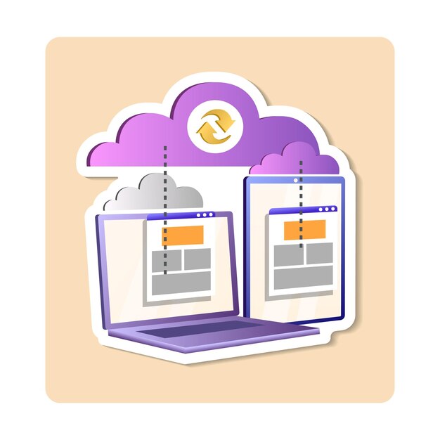 cloud computing synchronizing data between laptop and tablet
