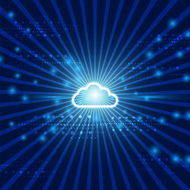 Cloud computing technologie concept abstracte achtergrond Vector illustratie