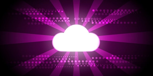 Cloud computing technologie concept abstracte achtergrond Vector illustratie