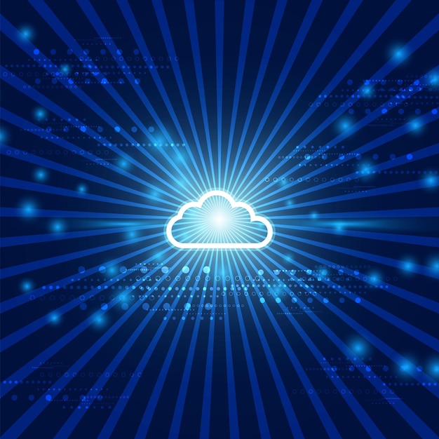 Cloud computing technology concept abstract background Vector illustration