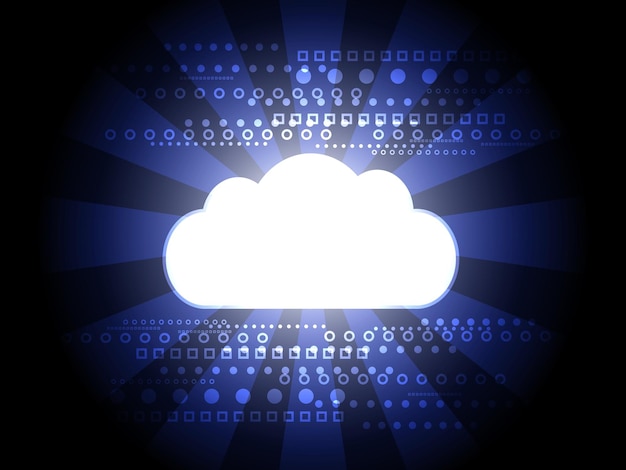 Cloud computing technology concept abstract background Vector illustration