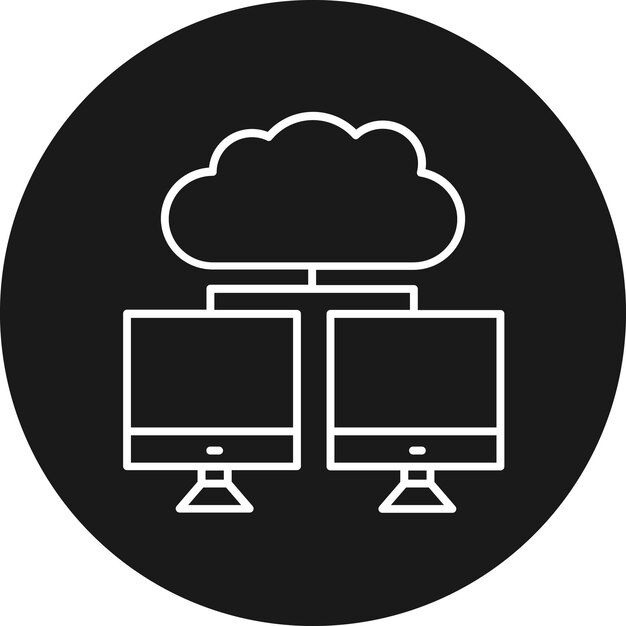 Икона векторных облачных вычислений может использоваться для SEO и SEM