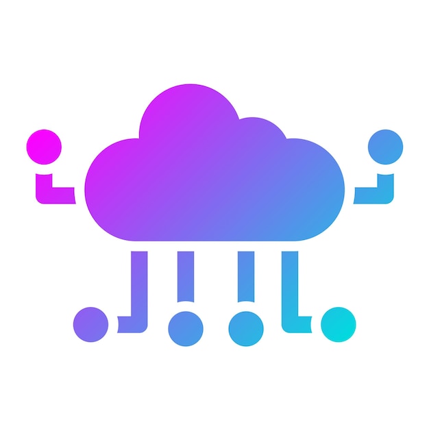 Cloud computing Vector Icon Design Illustratie
