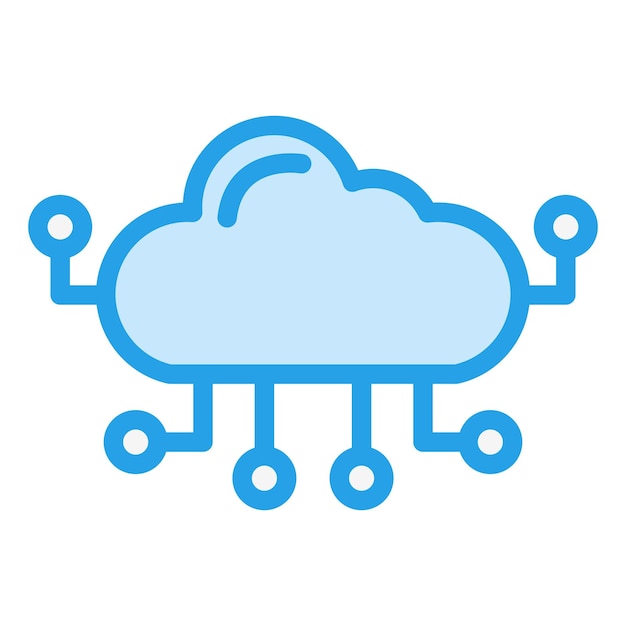 Cloud computing Vector Icon Design Illustratie
