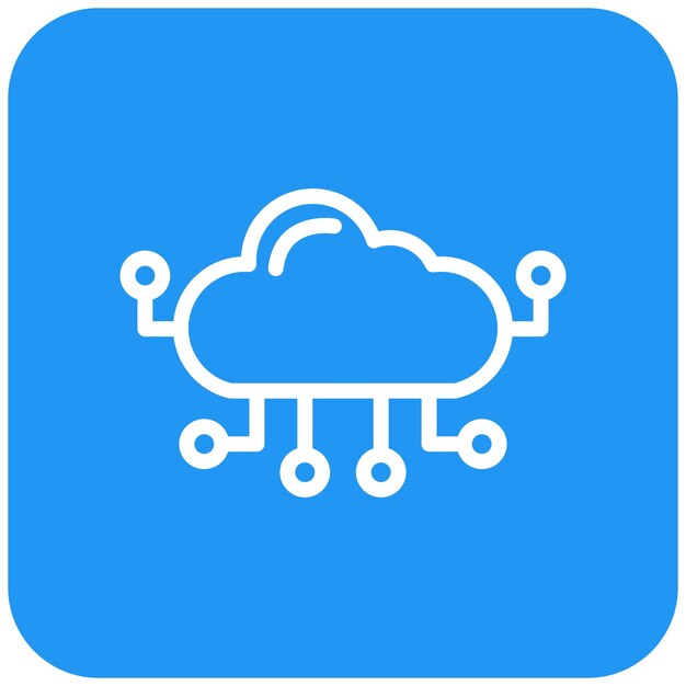 Cloud computing Vector Icon Design Illustratie
