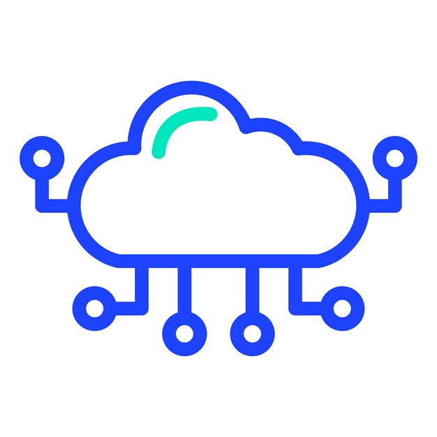 Cloud computing Vector Icon Design Illustratie