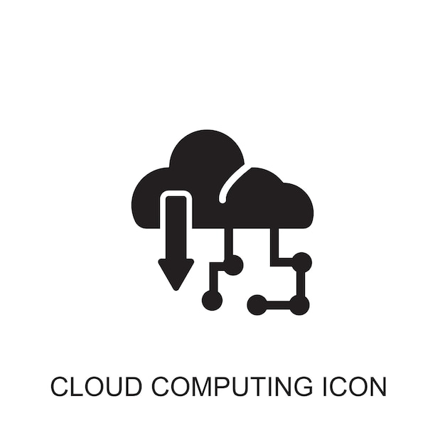 Icona dell'icona del vettore di cloud computing